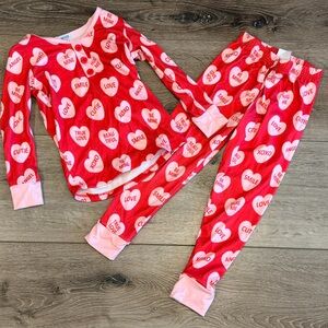 Red and Pink Valentine’s Pajamas